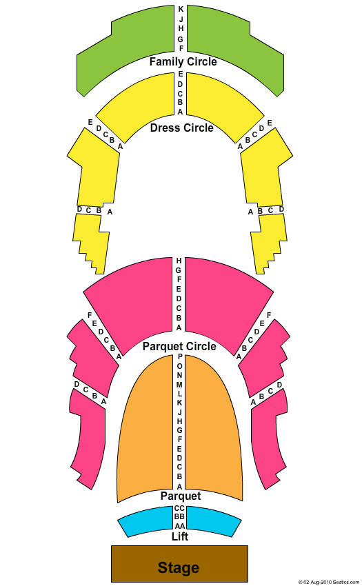 Grand Opera House Seating Chart